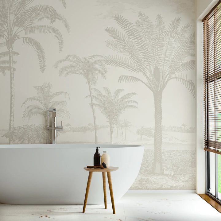 Under the Palms Wall Mural - Linen