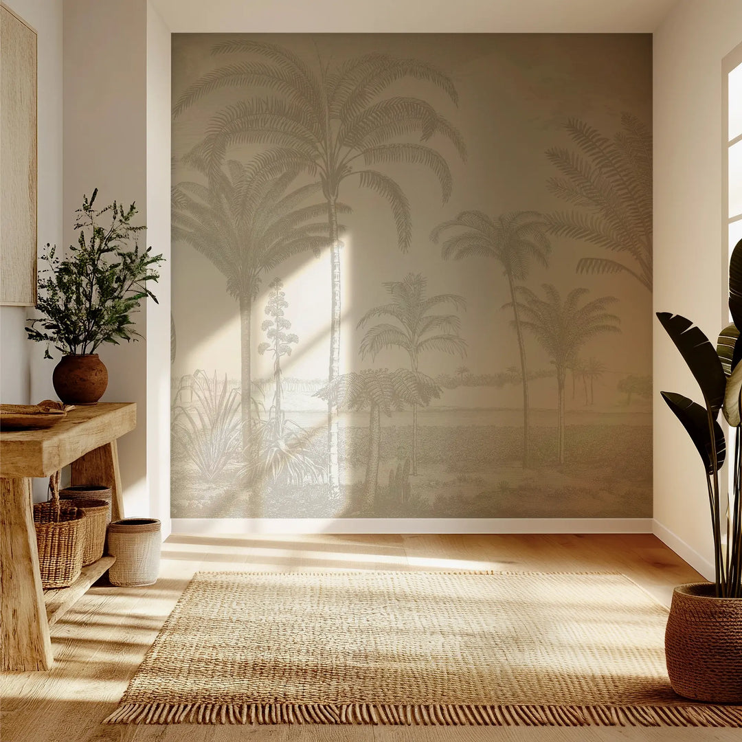 Under the Palms Wall Mural - Linen