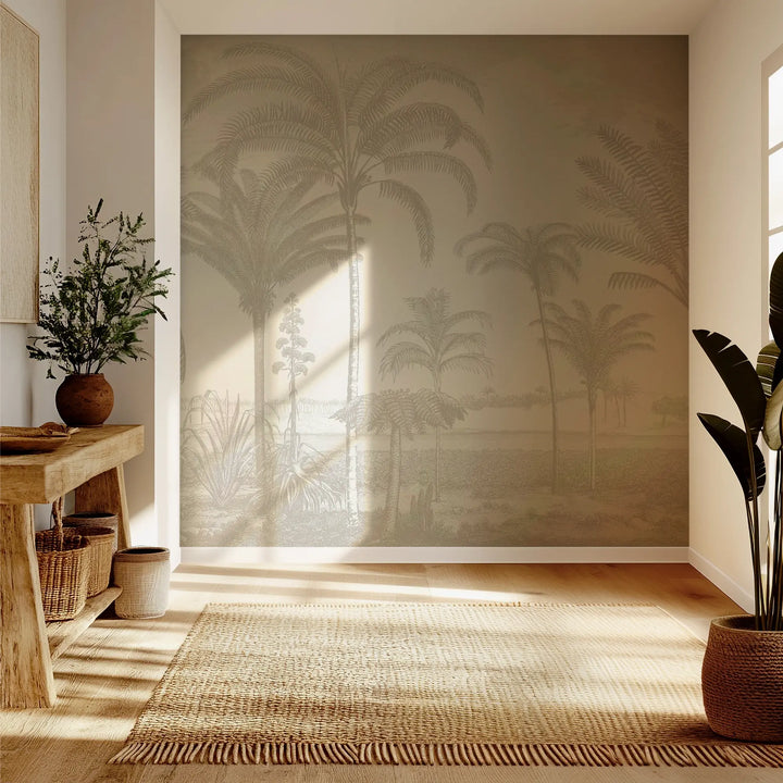 Under the Palms Wall Mural - Linen