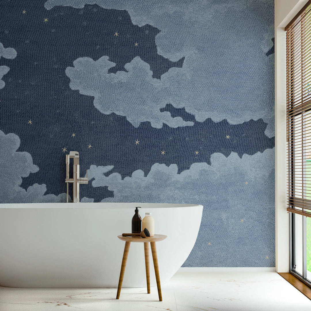 Starry Night Wall Mural - Deep Blue
