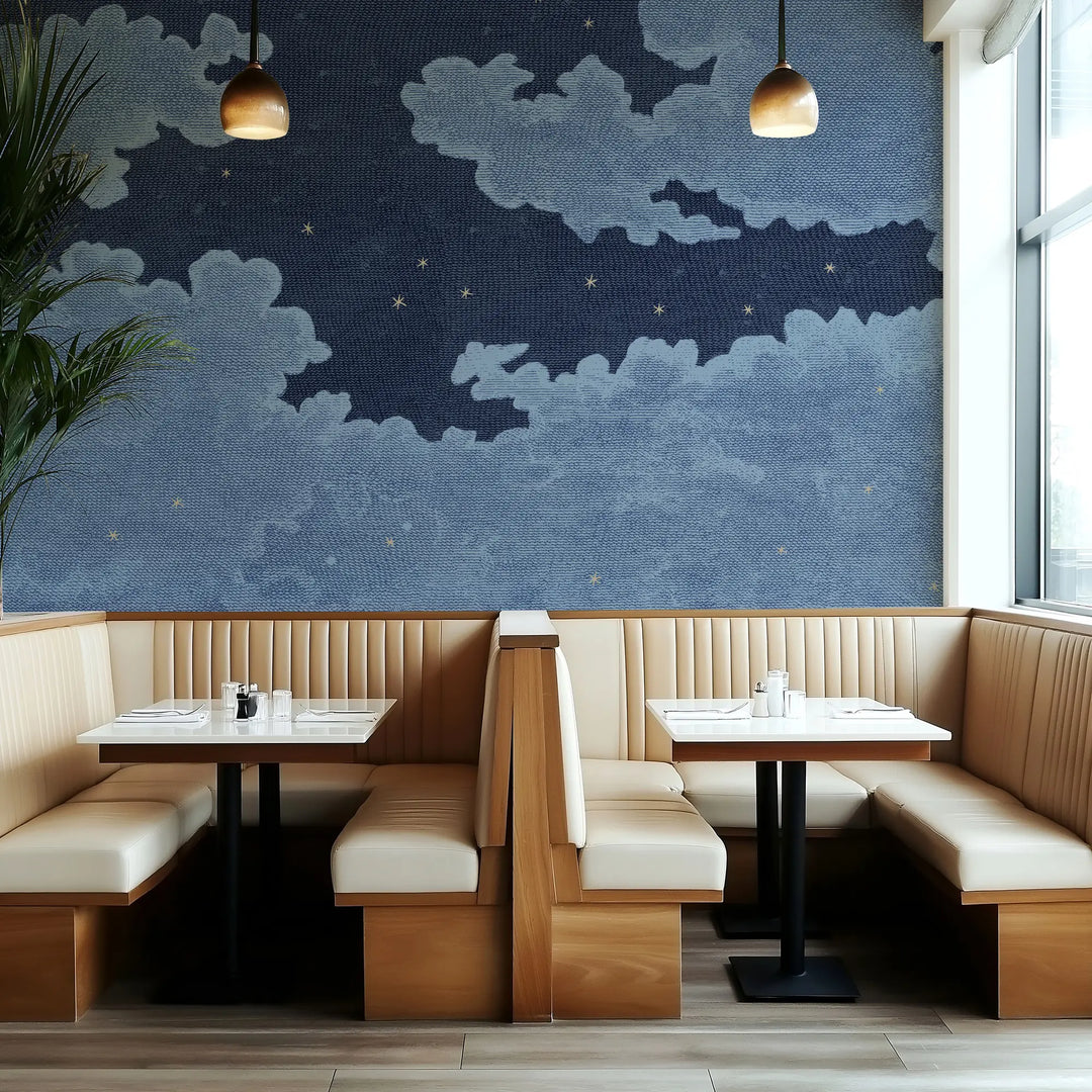Starry Night Wall Mural - Deep Blue