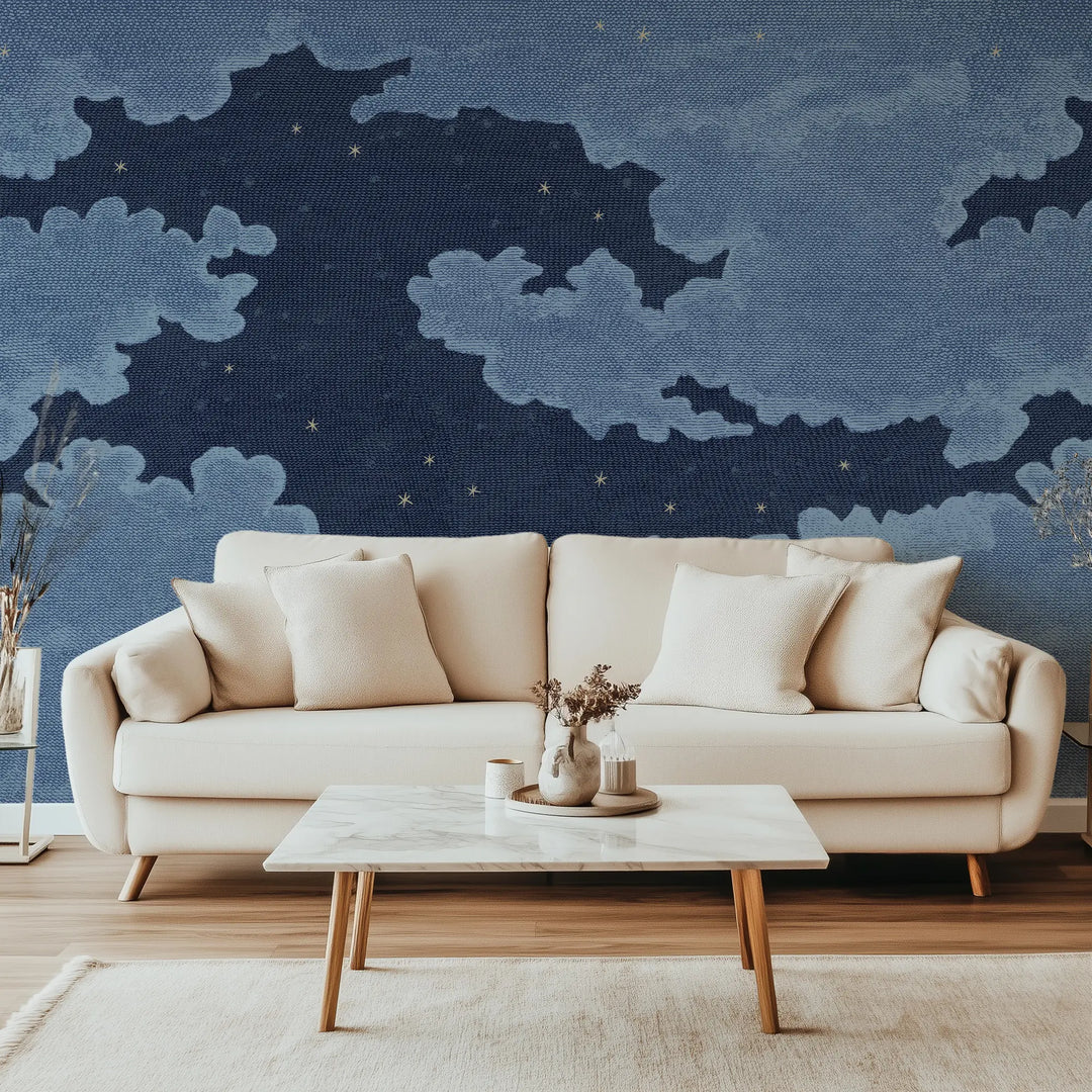 Starry Night Wall Mural - Deep Blue