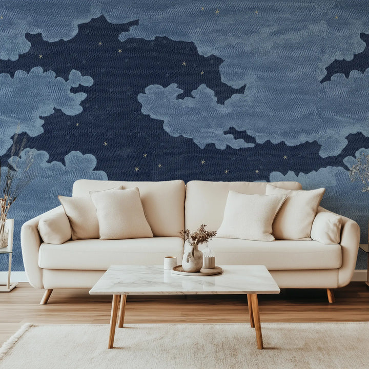 Starry Night Wall Mural - Deep Blue