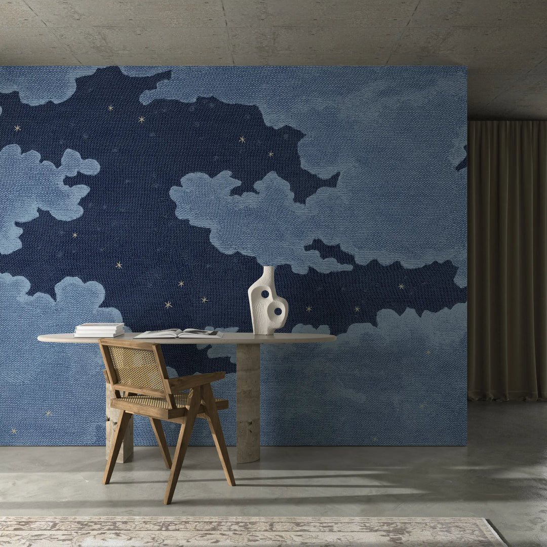 Starry Night Wall Mural - Deep Blue