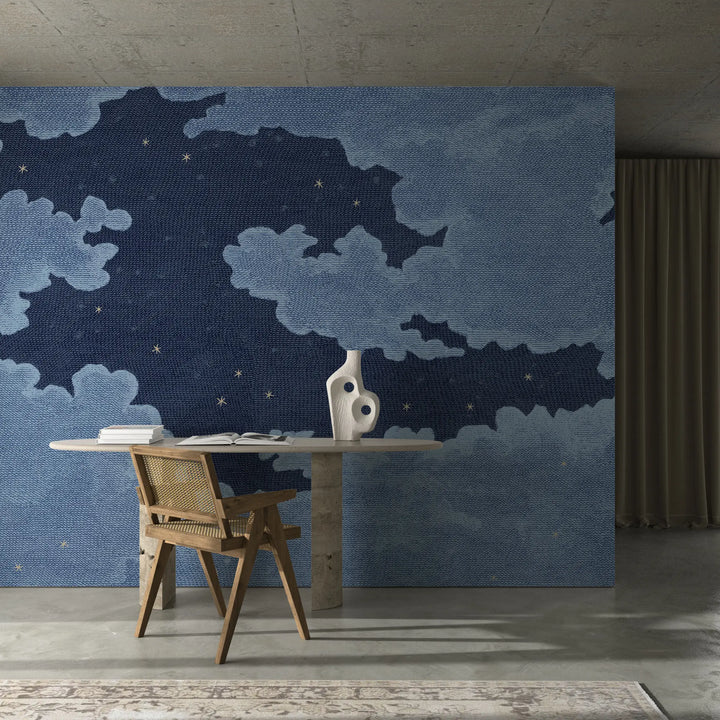 Starry Night Wall Mural - Deep Blue