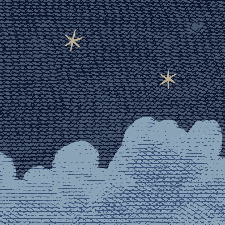 Starry Night Wall Mural - Deep Blue