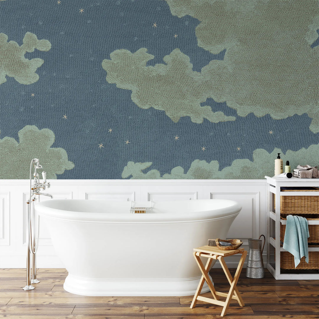 Starry Night Wall Mural - Full Moon Blues
