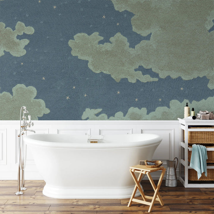 Starry Night Wall Mural - Full Moon Blues