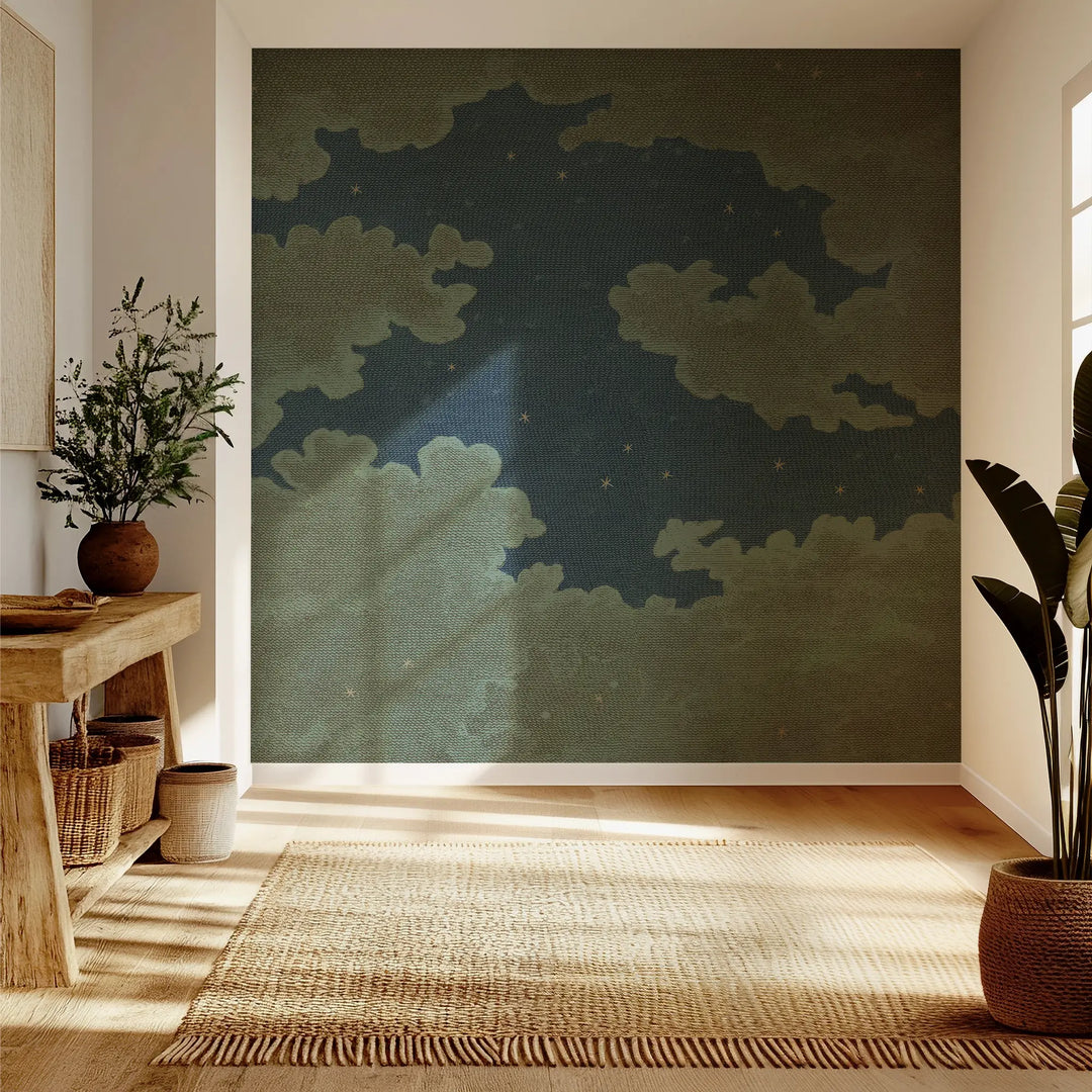 Starry Night Wall Mural - Full Moon Blues