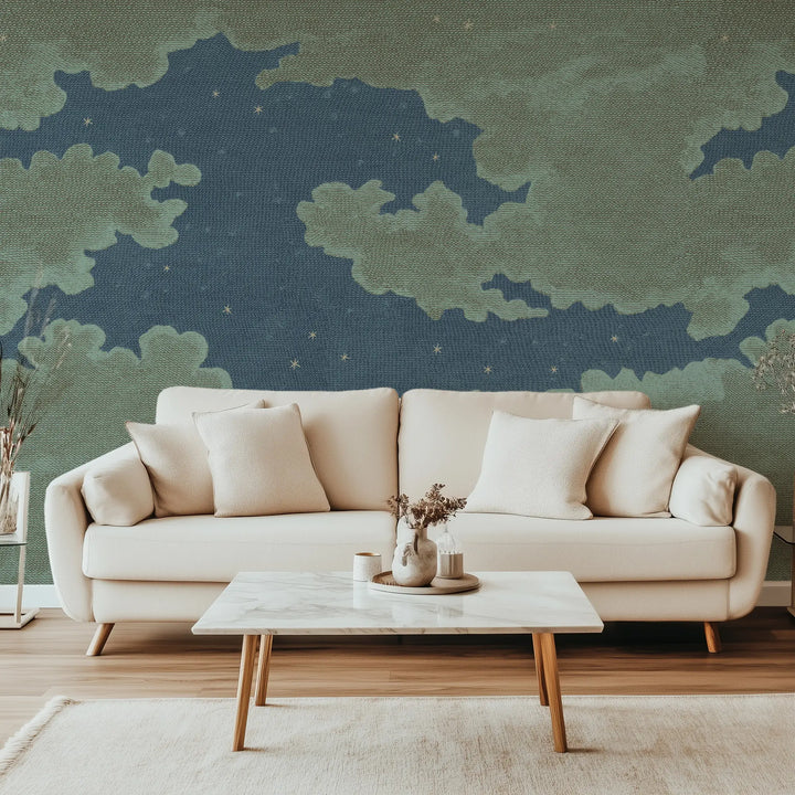 Starry Night Wall Mural - Full Moon Blues