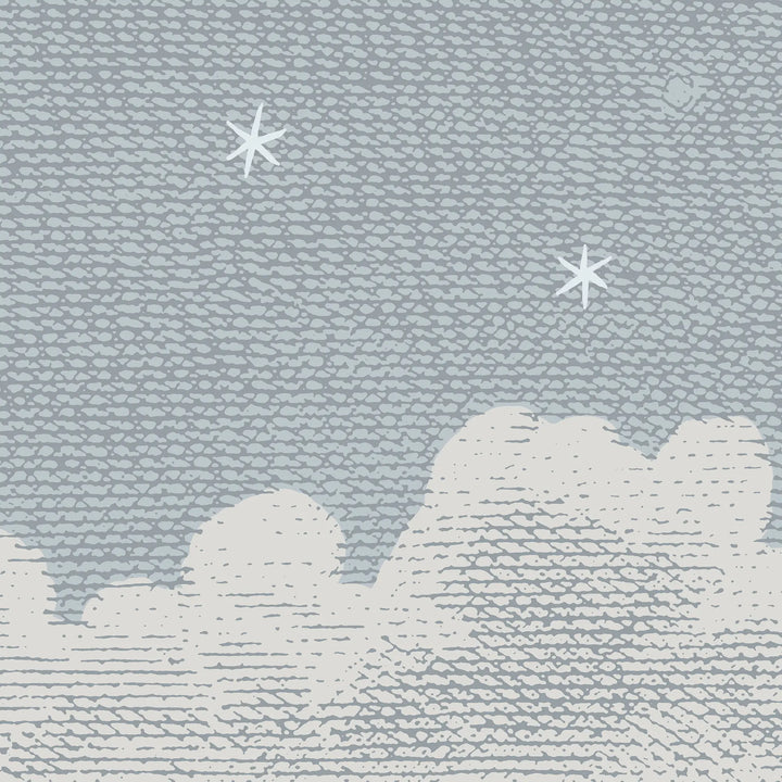 Starry Night Wall Mural - Overcast Blue