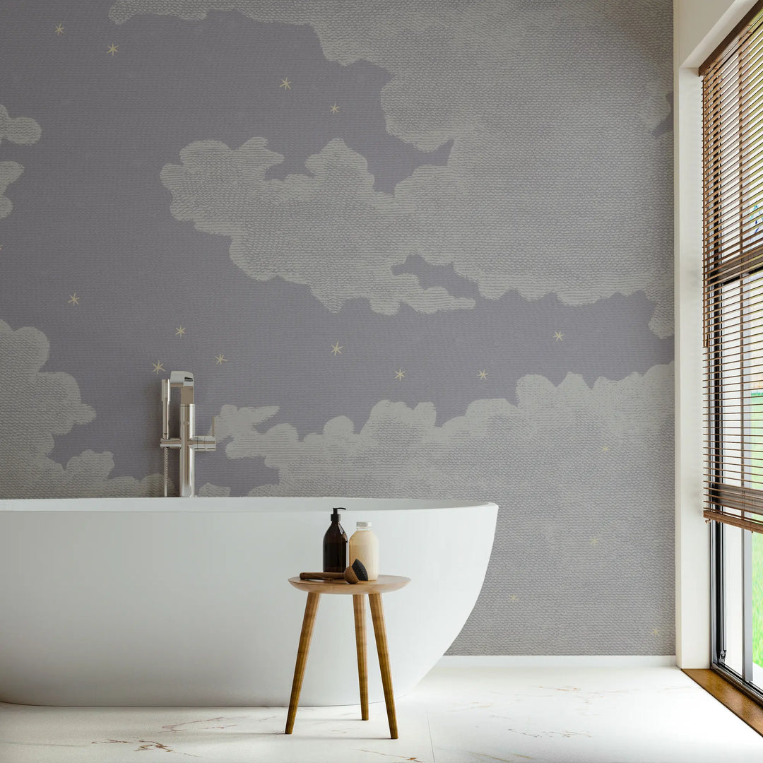 Starry Night Wall Mural - Plum