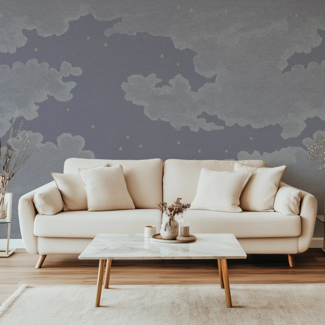 Starry Night Wall Mural - Plum