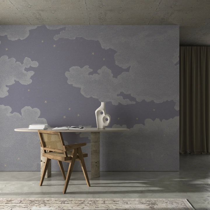 Starry Night Wall Mural - Plum