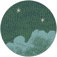 Starry Night Wall Mural - Vintage Tones