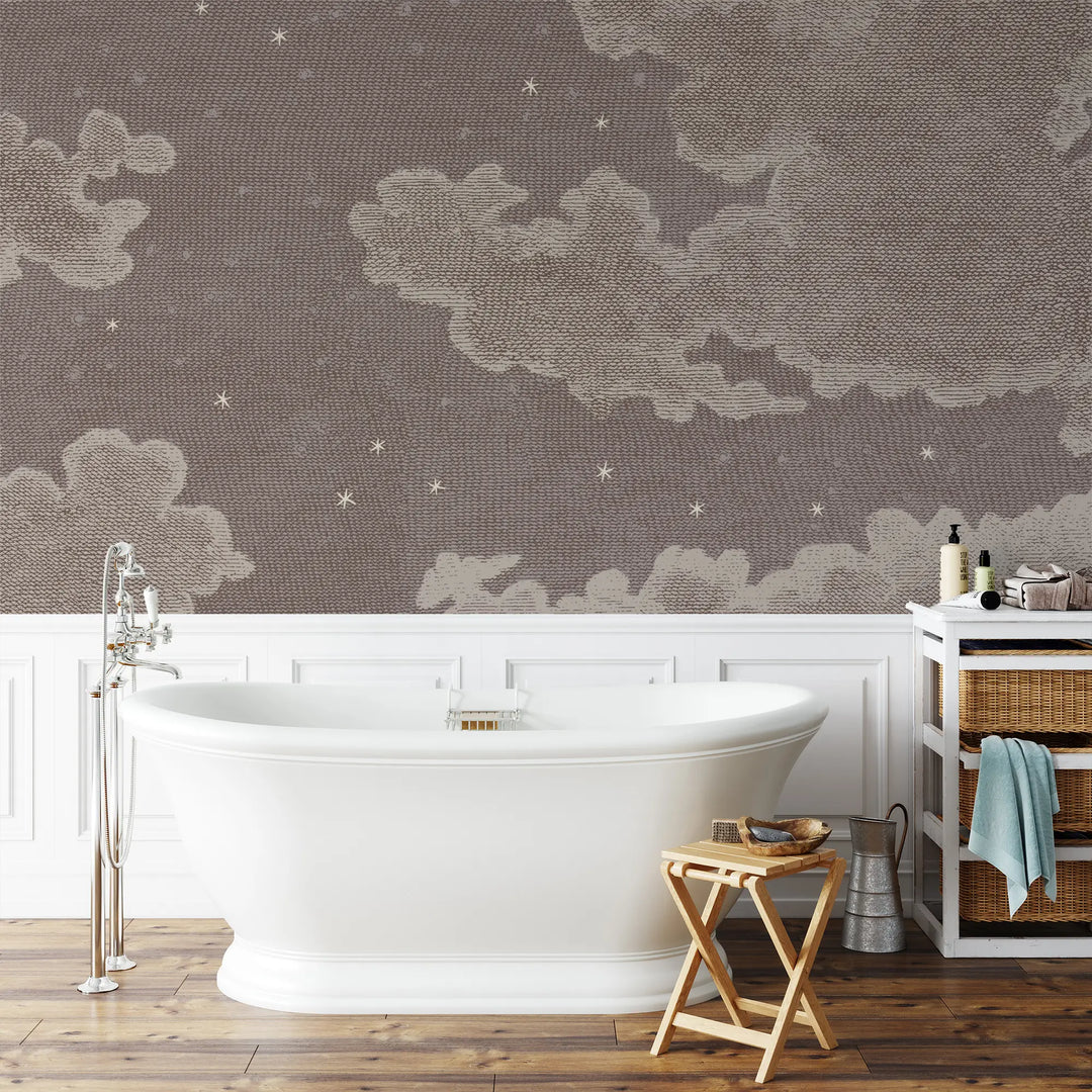 Starry Night Wall Mural - Tuscan Brown