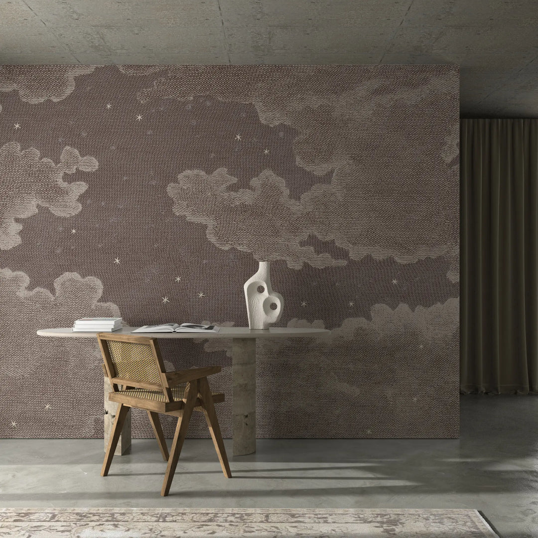Starry Night Wall Mural - Tuscan Brown