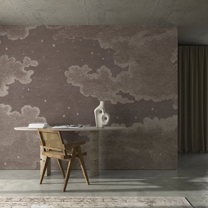 Starry Night Wall Mural - Tuscan Brown