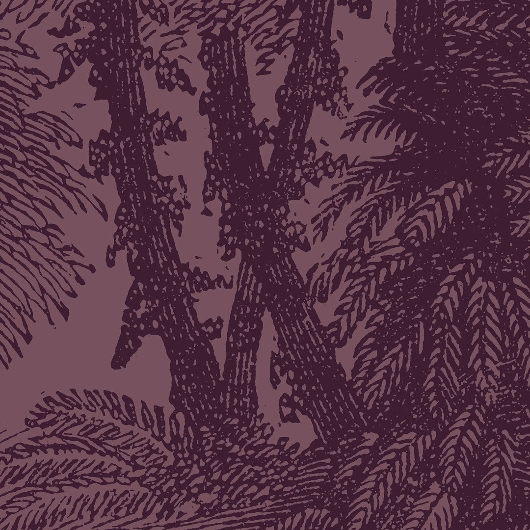 Tropical Canopy Wall Mural - Burgundy