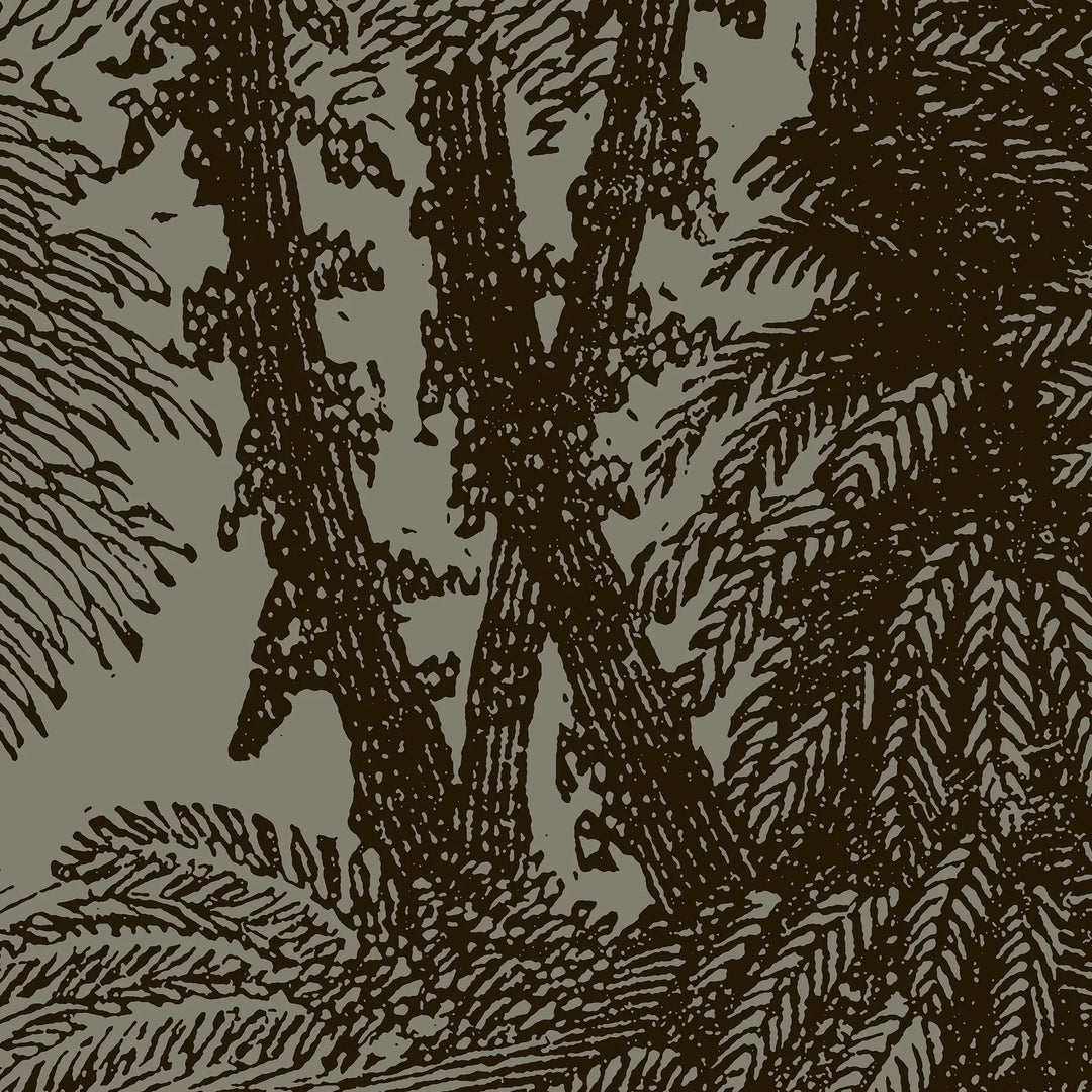 Tropical Canopy Wall Mural - Block Print Black
