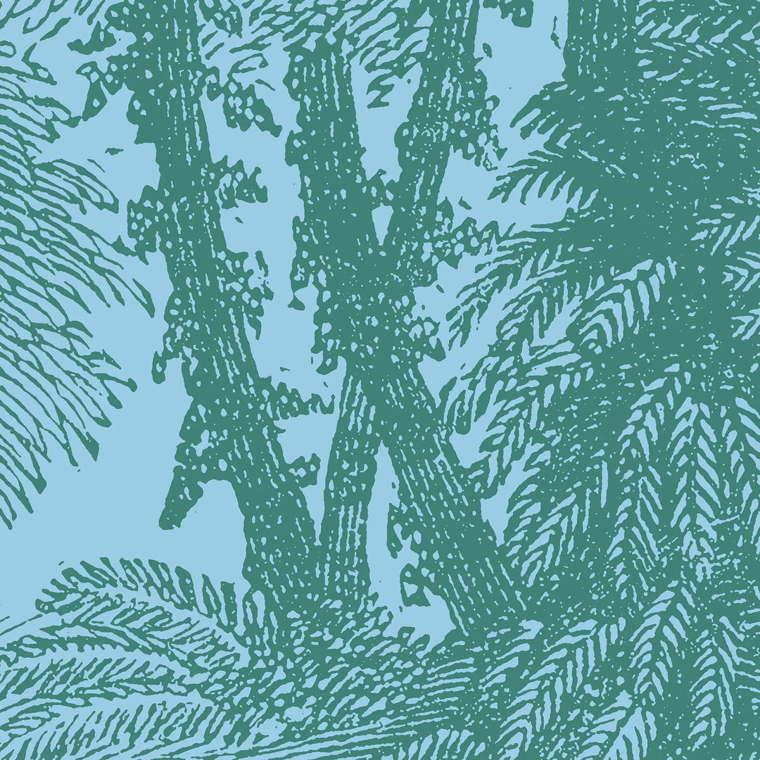 Tropical Canopy Wall Mural - Blue Bottle