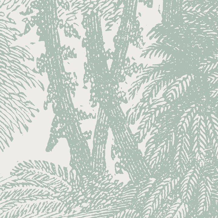 Tropical Canopy Wall Mural - Mint