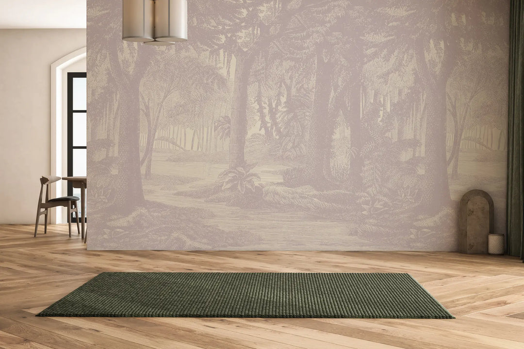 Tropical Canopy Wall Mural - Pink Linen