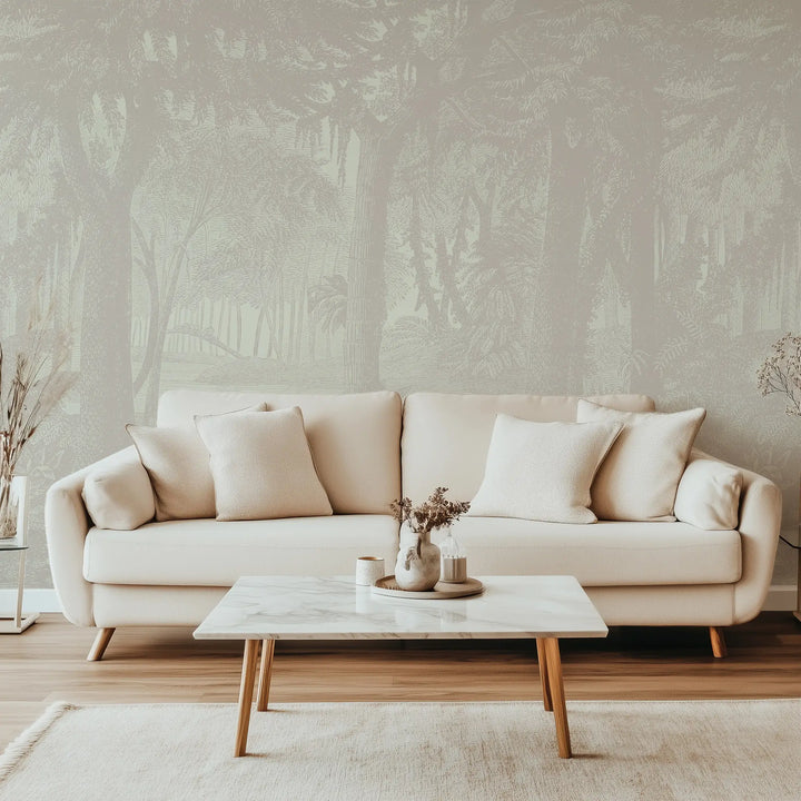 Tropical Canopy Wall Mural - Shell Tint