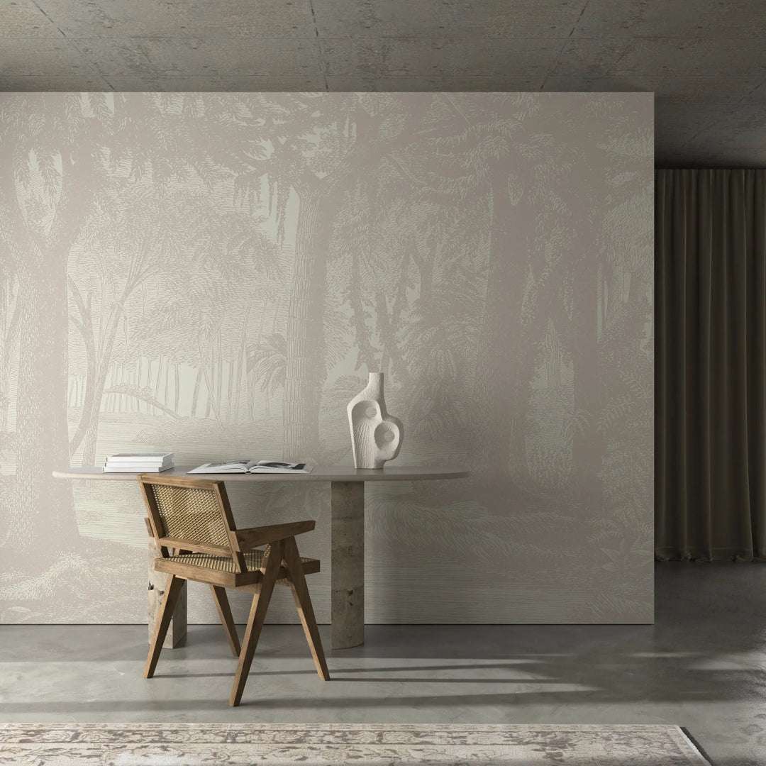 Tropical Canopy Wall Mural - Shell Tint