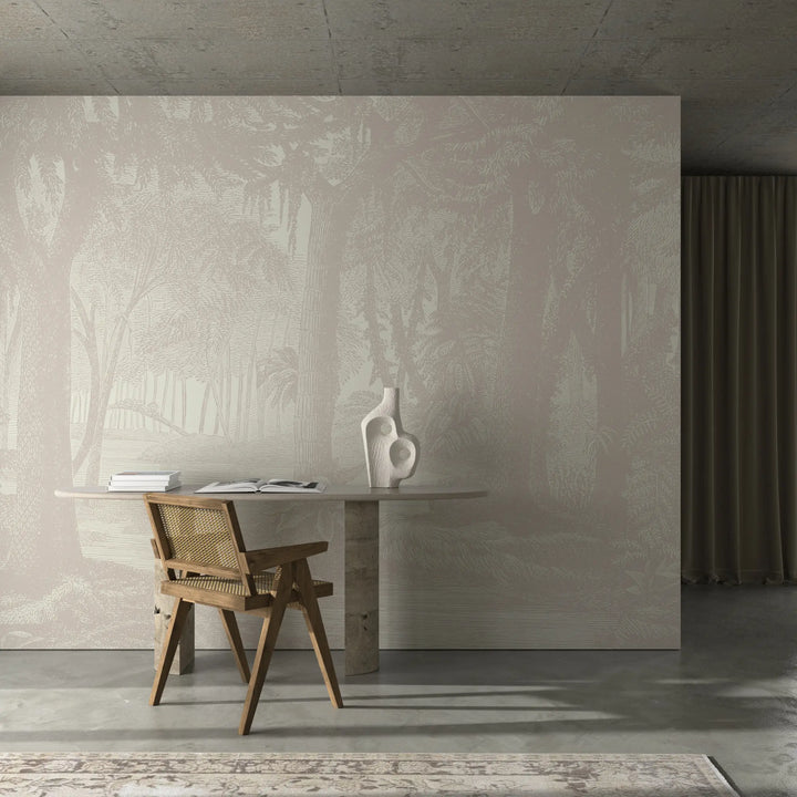 Tropical Canopy Wall Mural - Shell Tint