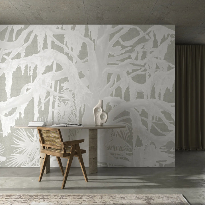 Kiawah Oaks Mural - White Linen by Megan Molten