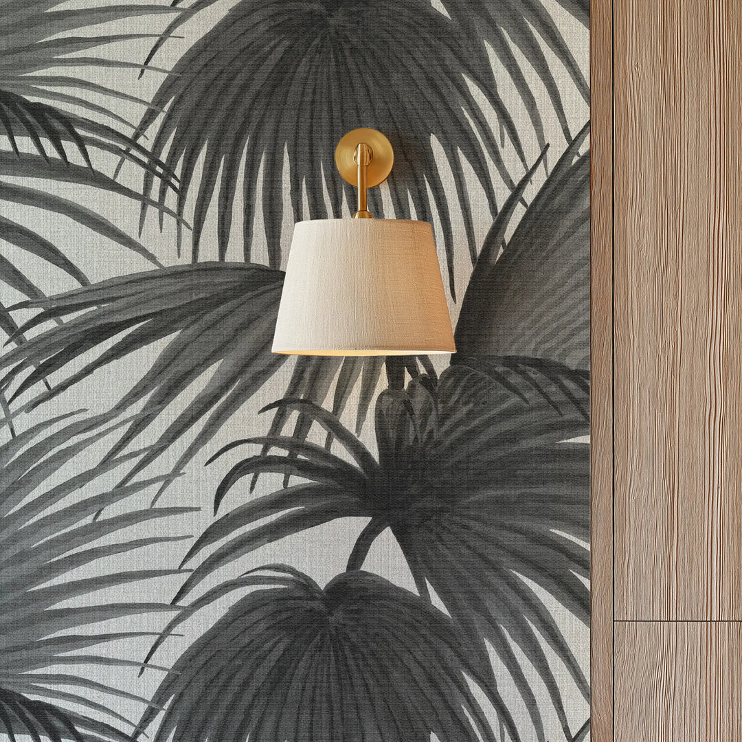 Pawley's Island Palms Black Linen Grasscloth
