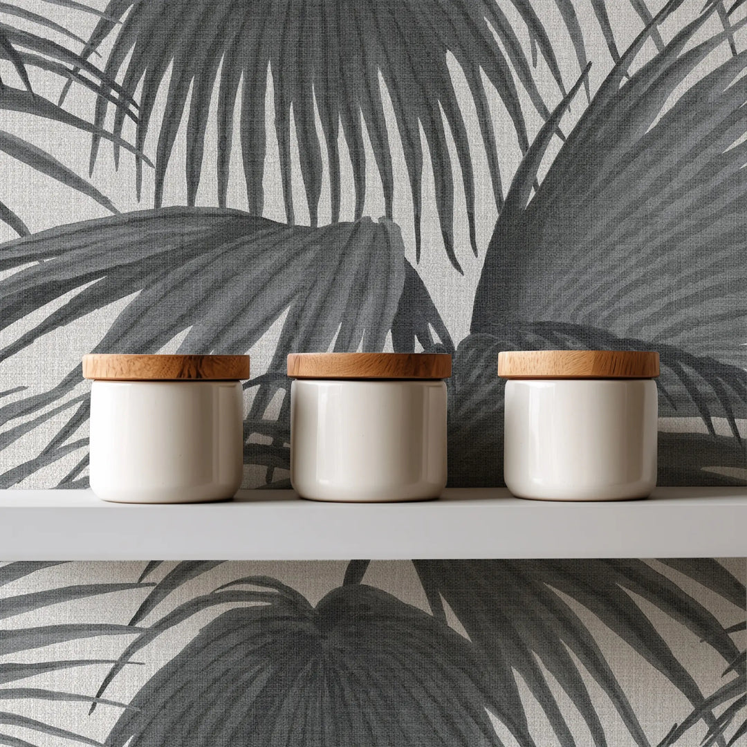 Pawley's Island Palms Black Linen Grasscloth
