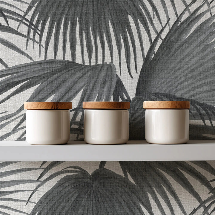 Pawley's Island Palms Black Linen Grasscloth