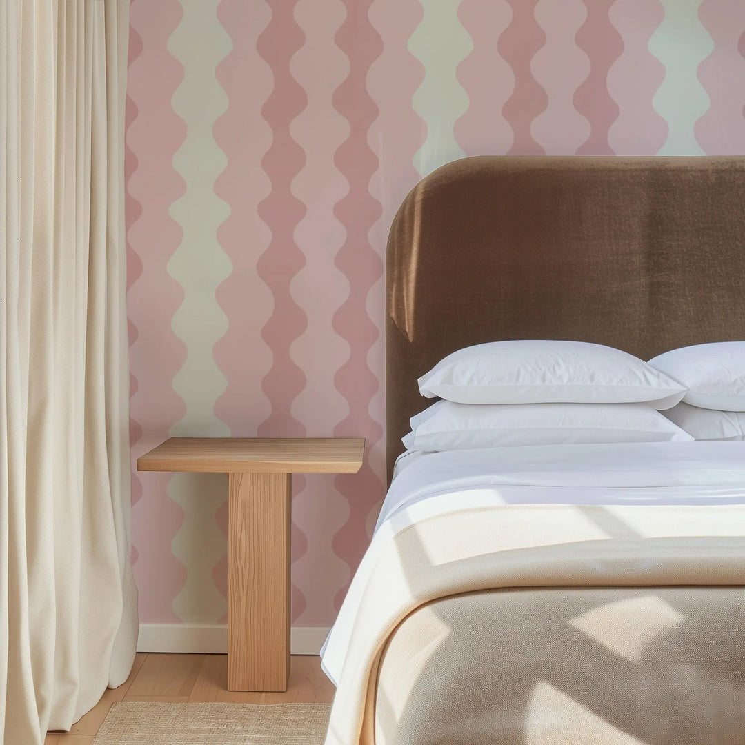 Low Frequency - Blush Wallpaper by Natalie Papier