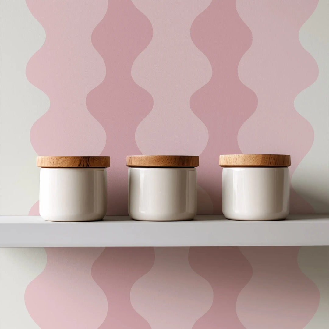 Low Frequency - Blush Wallpaper by Natalie Papier