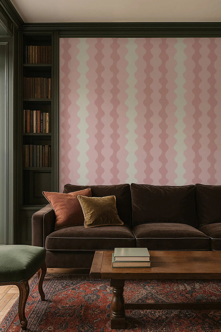 Low Frequency - Blush Wallpaper by Natalie Papier