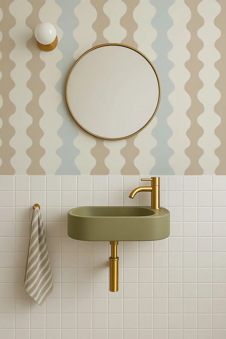 Low Frequency - Daytime Blue Wallpaper by Natalie Papier