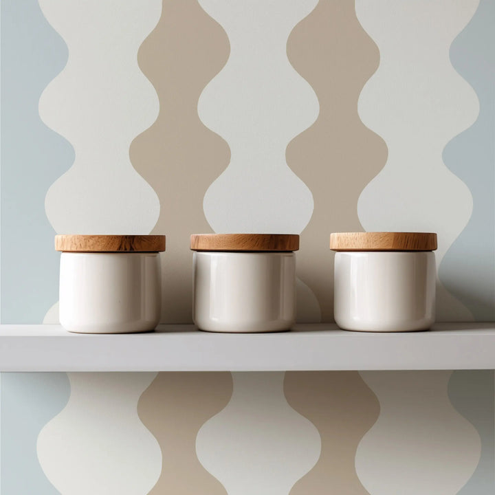 Low Frequency - Daytime Blue Wallpaper by Natalie Papier