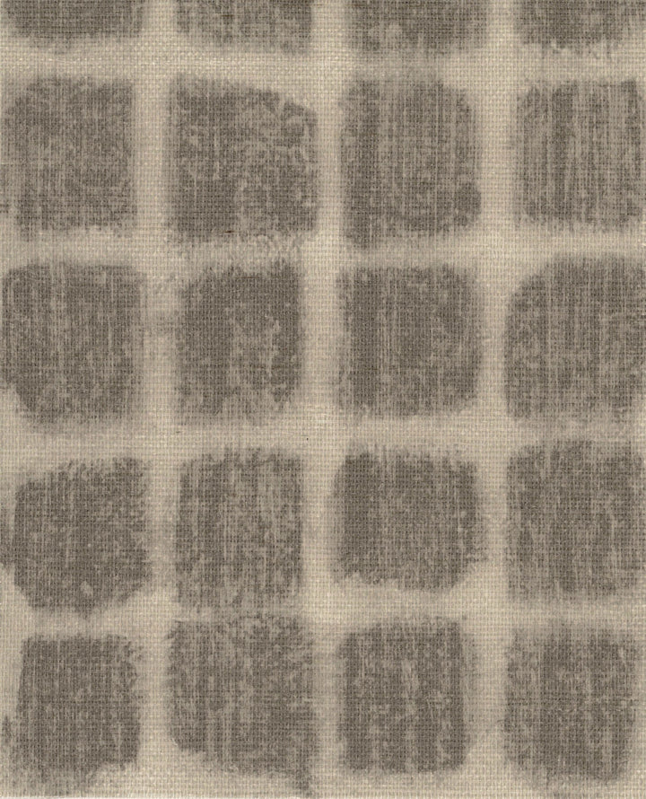 Weathered Mosaic Graphite Grasscloth