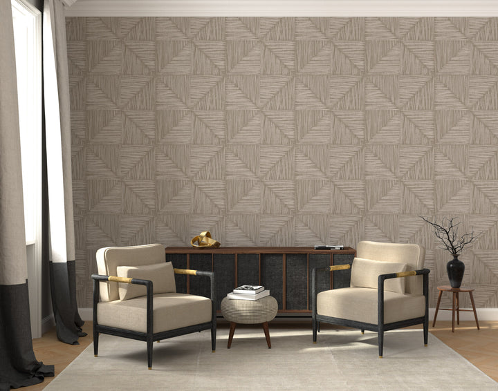 Parquet Large - Driftwood Wallpaper by Norman Wyatt Home