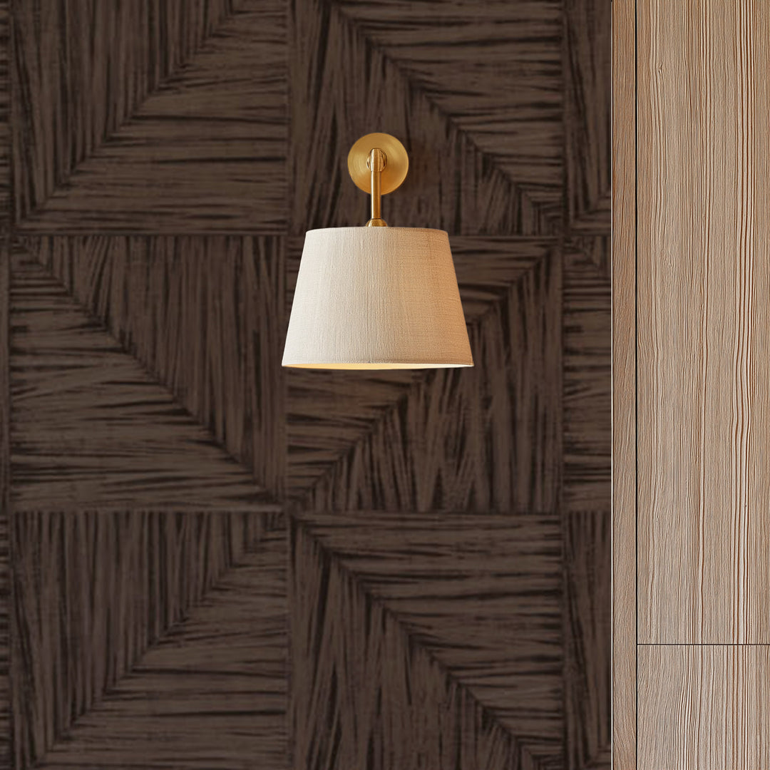 Parquet Large - Walnut Brown Wallpaper by Norman Wyatt Home