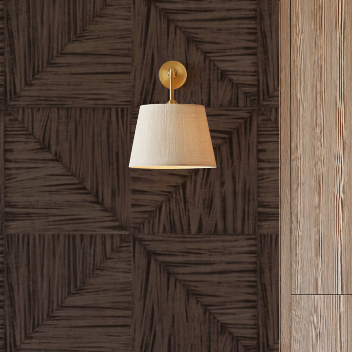 Parquet Large - Walnut Brown Wallpaper by Norman Wyatt Home