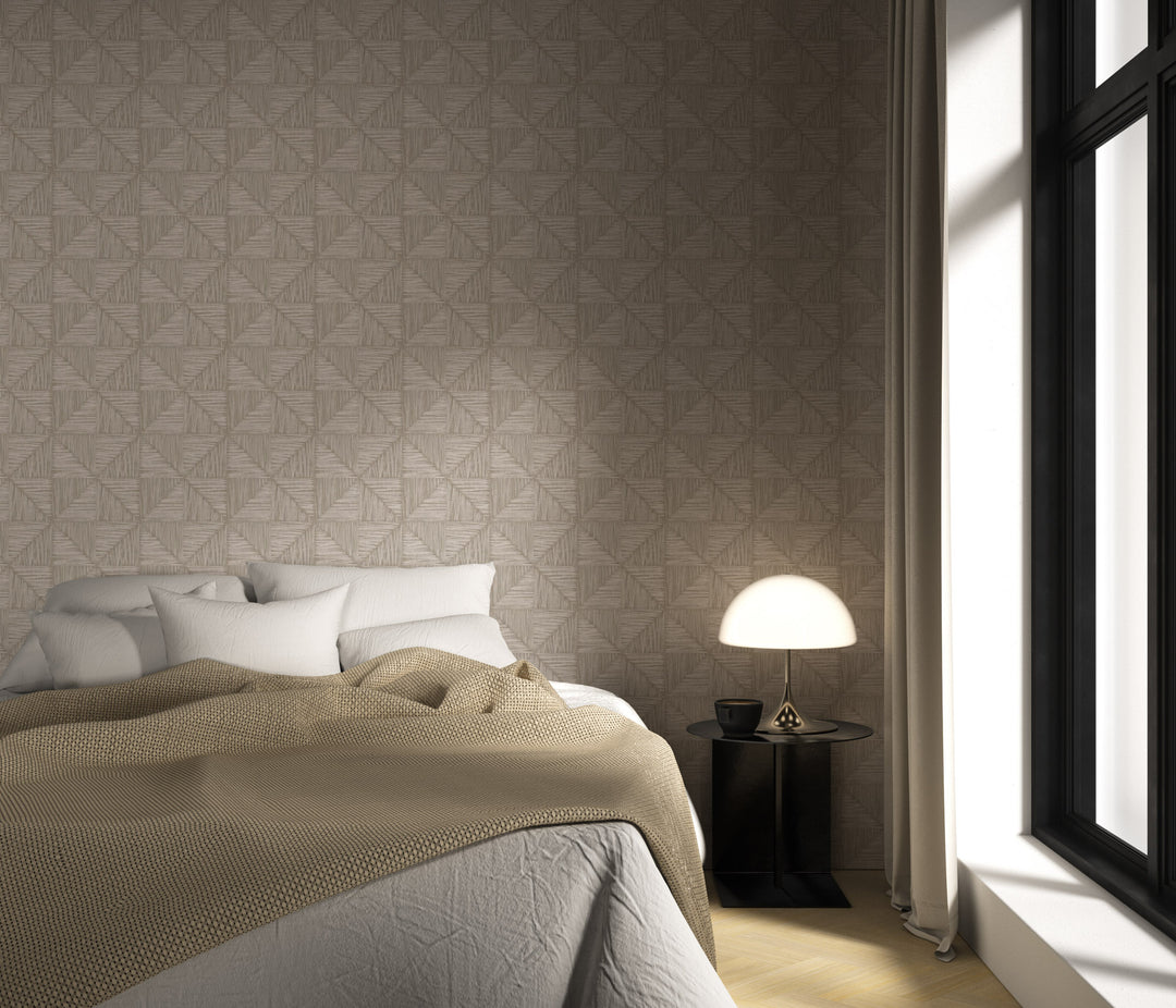 Parquet Small - Driftwood Wallpaper by Norman Wyatt Home