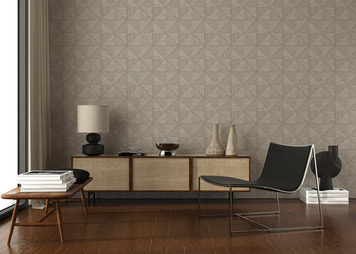 Parquet Small - Driftwood Wallpaper by Norman Wyatt Home