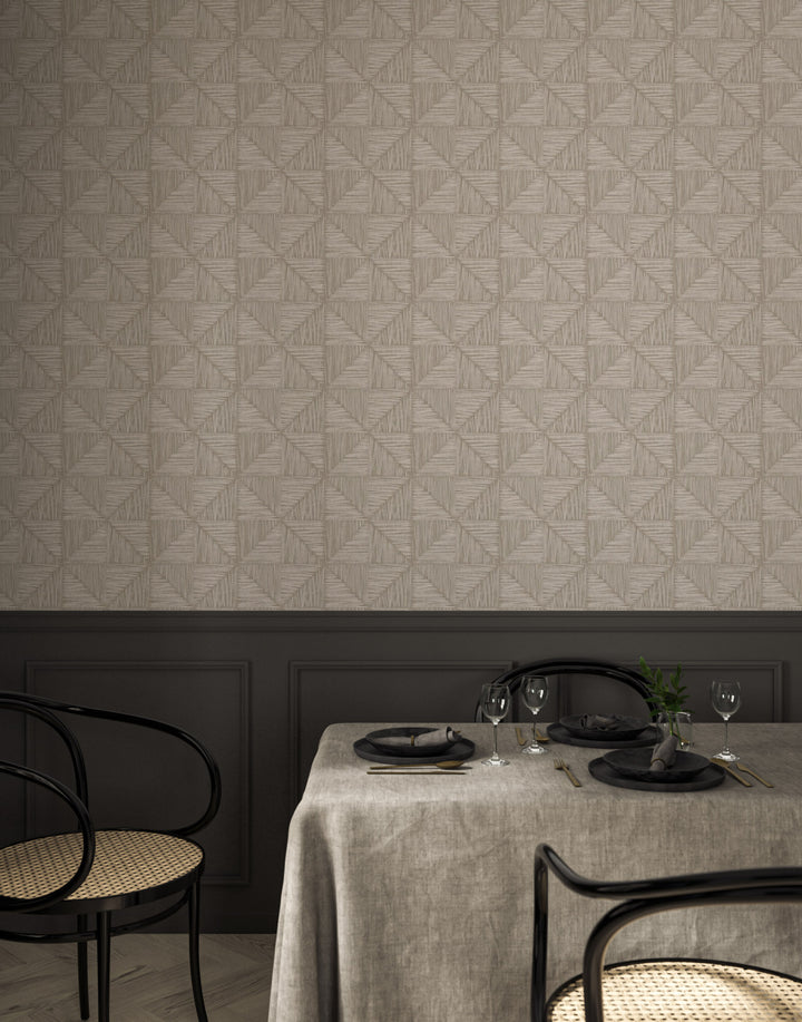 Parquet Small - Driftwood Wallpaper by Norman Wyatt Home