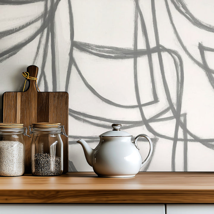 Limitless Large - Graphite Wallpaper by Norman Wyatt Home