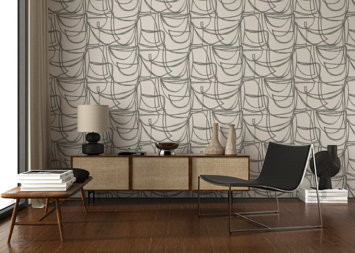Limitless Small - Graphite Wallpaper by Norman Wyatt Home