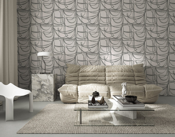 Limitless Small - Graphite Wallpaper by Norman Wyatt Home