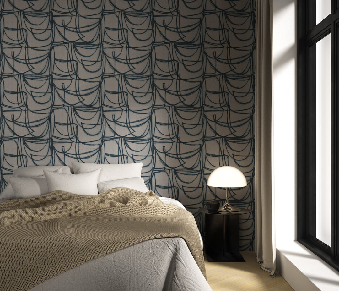 Limitless Small - Indigo Wallpaper by Norman Wyatt Home